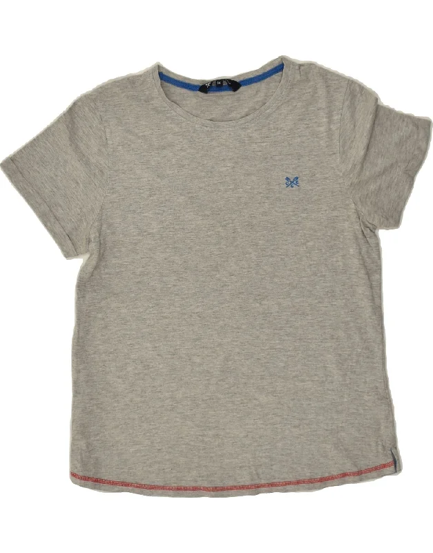 CREW CLOTHING Womens T-Shirt Top UK 14 Large Grey Cotton Spandex Blend Rayon Blend Denim Blend CREW CLOTHING Womens T-Shirt Top UK 14 Large Grey Cotton Spandex Blend Rayon Blend Denim Blend