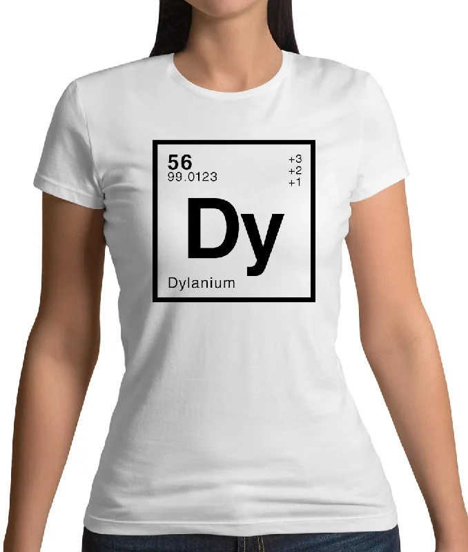 Dylan - Periodic Element Womens T-Shirt Jersey Fabric Tulle Fabric Batik Fabric