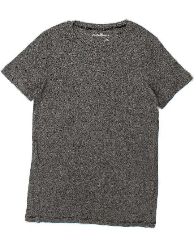 EDDIE BAUER Womens T-Shirt Top UK 14 Large Grey Flecked Cotton Polka Dot Checkered Tartan EDDIE BAUER Womens T-Shirt Top UK 14 Large Grey Flecked Cotton Polka Dot Checkered Tartan