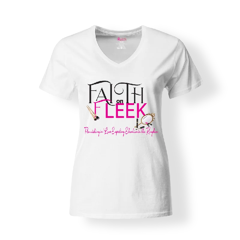 Faith on Fleek T-Shirt Collared Crew Neck Turtle Neck