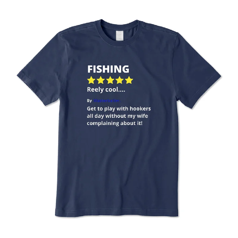 Fishing Reviews T-Shirt Chenille Blend Fleece Blend Nylon Blend