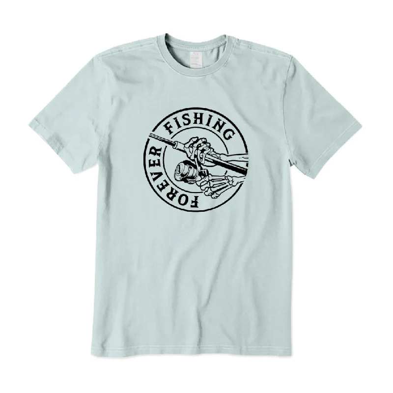 Forever Fishing T-Shirt Front Pockets Side Pockets Patch Pockets