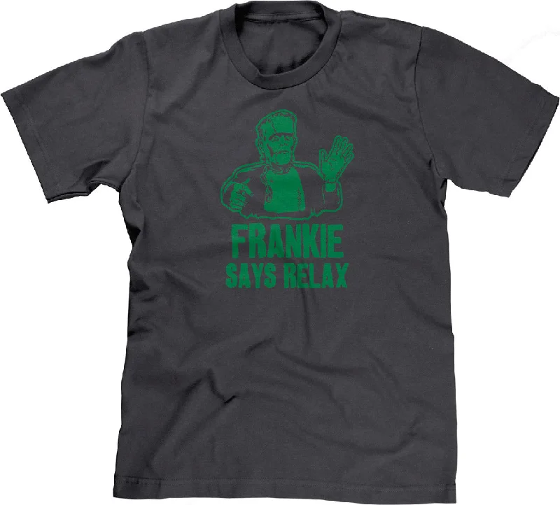 Frankie Says Relax T-Shirt Notch Collar Peter Pan Collar Cowl Neck