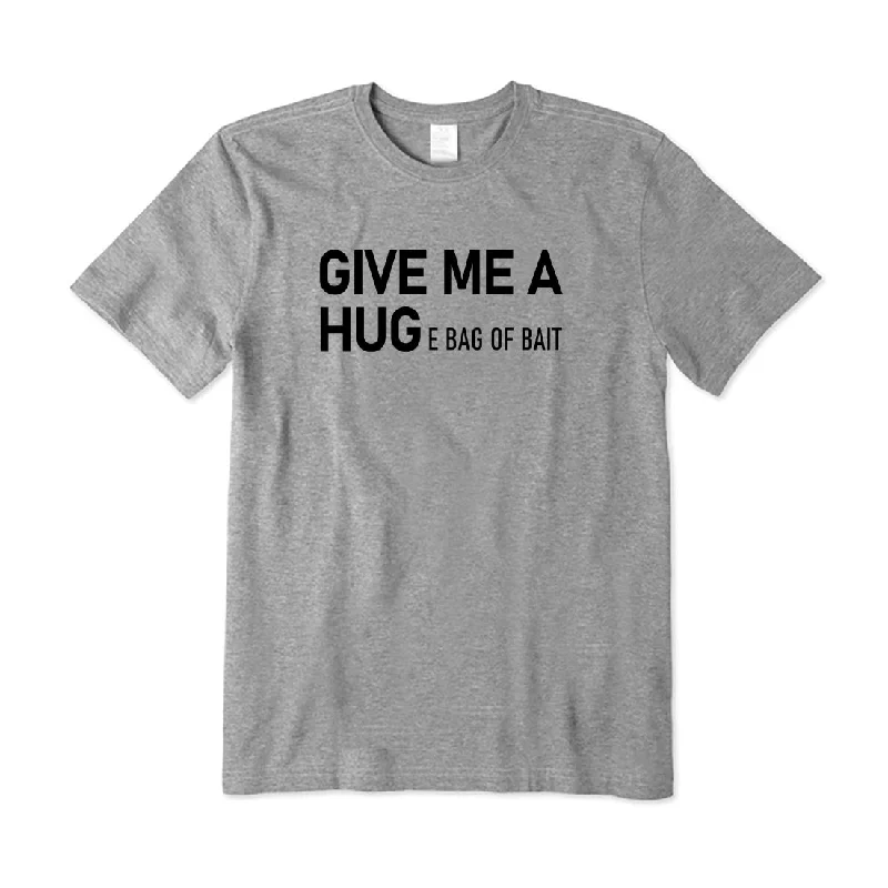 Give Me A Hug-e Bag of Bait T-Shirt Beaded Sequined Faux Fur