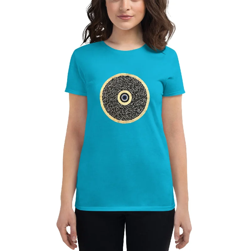 GOLDEN CALLIGRAPHY 2 Women's T-Shirt Chenille Fabric Brocade Fabric Lace Fabric