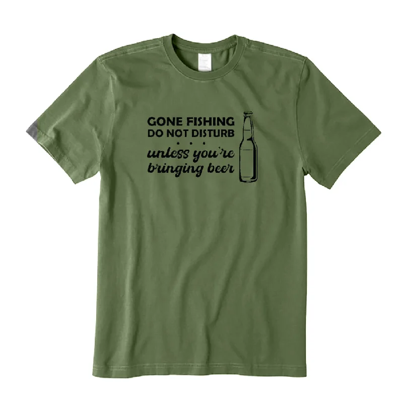 Gone Fishing Do Not Disturb T-Shirt Elasticated Padded Insulated