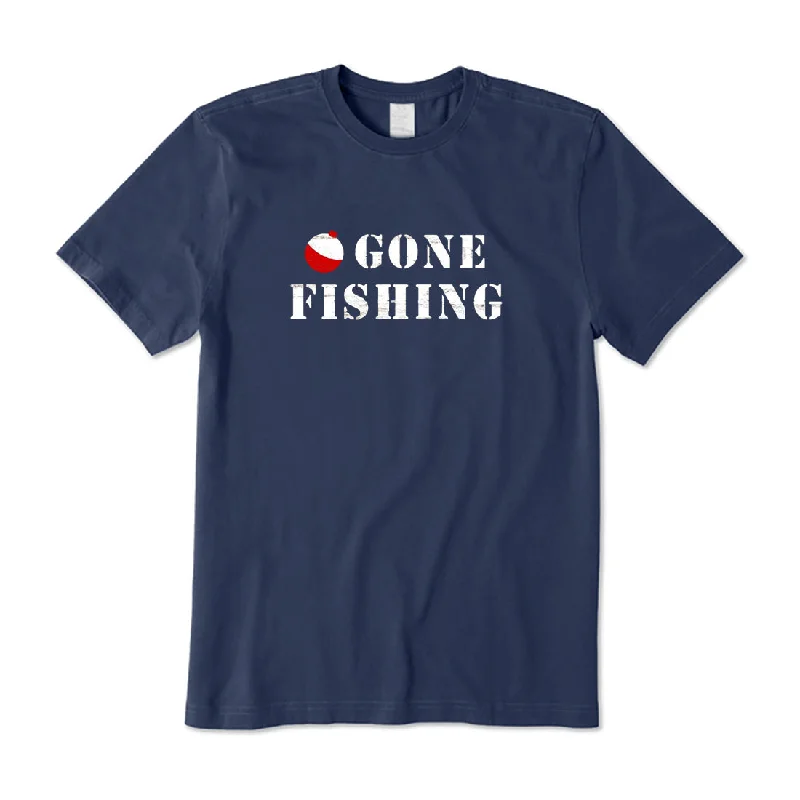 Gone Fishing T-Shirt Front Pockets Side Pockets Patch Pockets