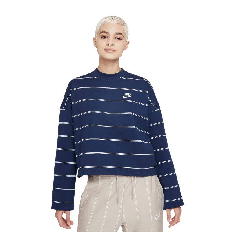 Stripe Long Sleeve T-shirt Oversized T-Shirt Spandex breathable