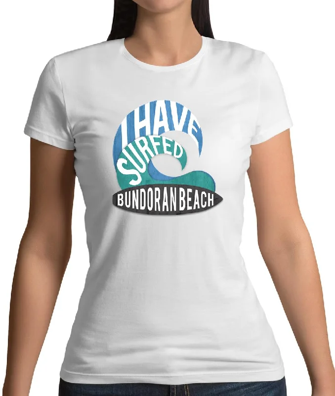 I Have Surfed Bundoran Beach Womens T-Shirt Asymmetrical Pockets Print