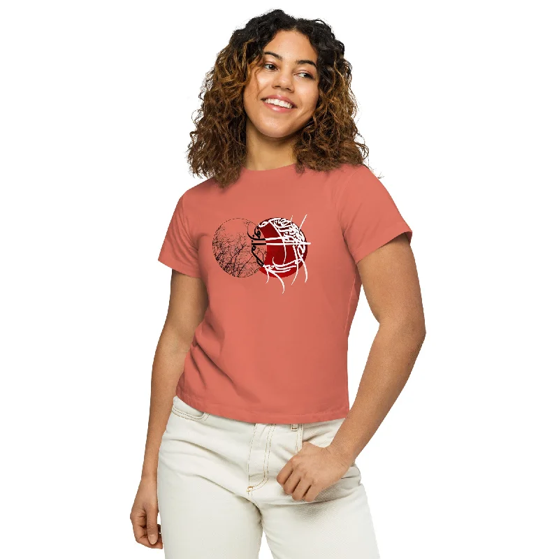 INTO THE MYSTIC Women’s High-Waisted Tee Spandex Blend Rayon Blend Denim Blend