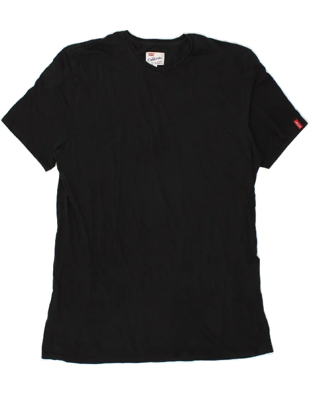 LEVI'S Womens T-Shirt Top UK 16 Large Black Cotton Knit Fabric Woven Fabric Fleece Fabric LEVI'S Womens T-Shirt Top UK 16 Large Black Cotton Knit Fabric Woven Fabric Fleece Fabric