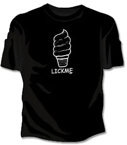 Lick Me Girls T-Shirt Notch Collar Peter Pan Collar Cowl Neck