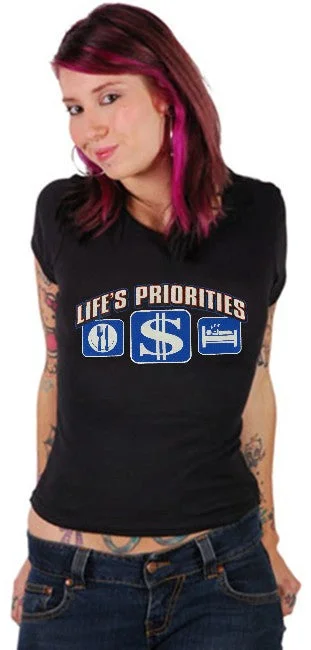Life's Priorities - Eat, Sleep & Make Money Girls T-Shirt Chenille Fabric Brocade Fabric Lace Fabric Life's Priorities - Eat, Sleep & Make Money Girls T-Shirt Chenille Fabric Brocade Fabric Lace Fabric