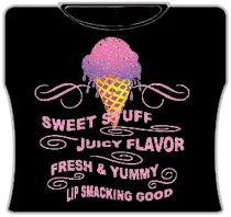Lip Smackin Good Girls T-Shirt (Black) Houndstooth Herringbone Solid