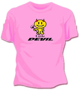 Little Devil Girls T-Shirt Notch Collar Peter Pan Collar Cowl Neck