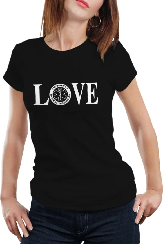 LOVE EMT Girl's T-Shirt Nylon Fabric Polyester Fabric Spandex Fabric