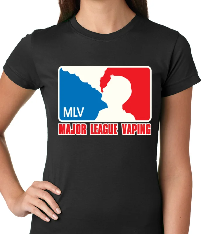 Major League Vaping Girls T-shirt Notch Collar Peter Pan Collar Cowl Neck