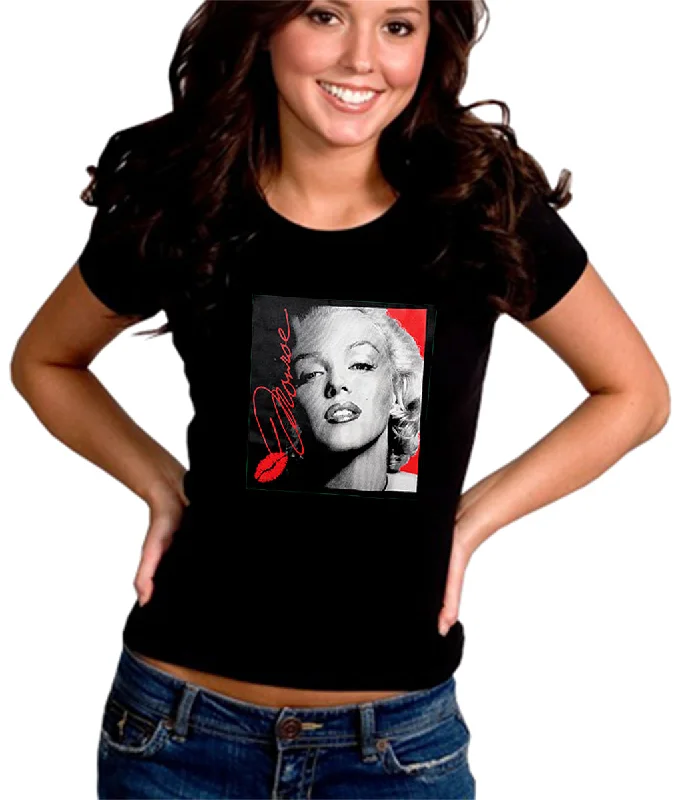 Marilyn Monroe Lipstick Classic Celebrity Girl's T-Shirt Anti-Pilling Machine Wash Handmade