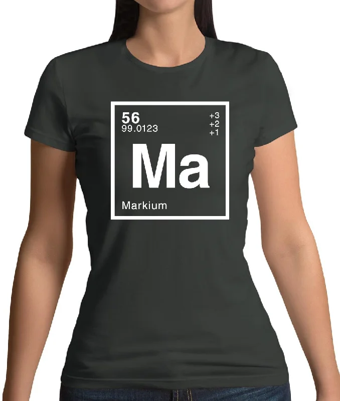 Mark - Periodic Element Womens T-Shirt Terry Blend Velvet Blend Canvas Blend