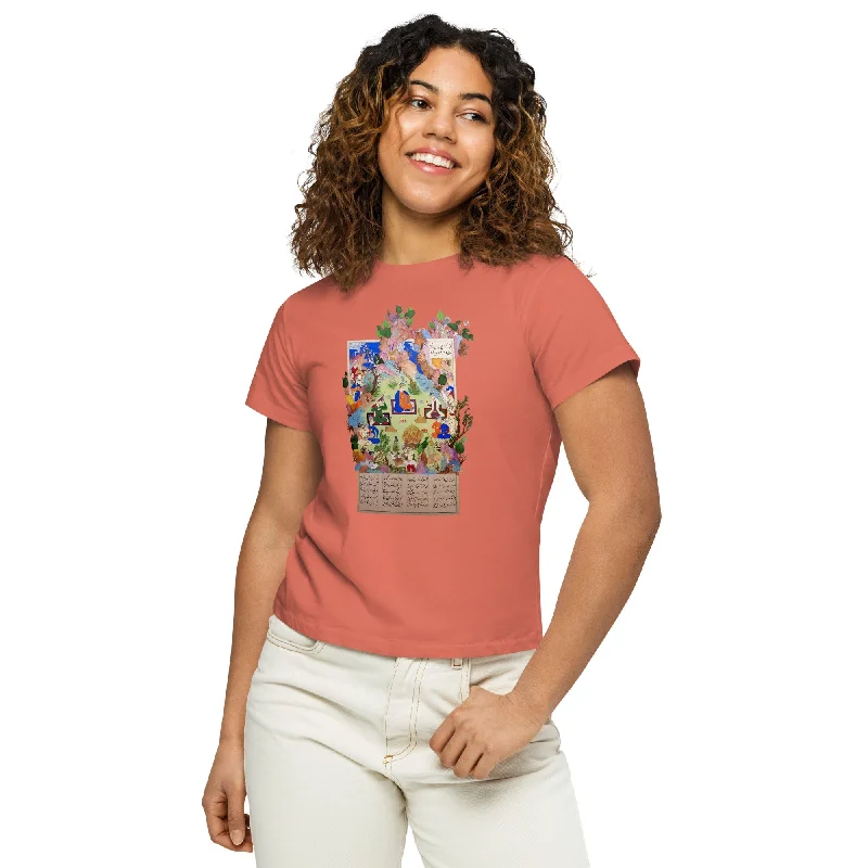 ROYAL CEREMONY Women’s High-Waisted Tee Graphic Embroidered Appliqued