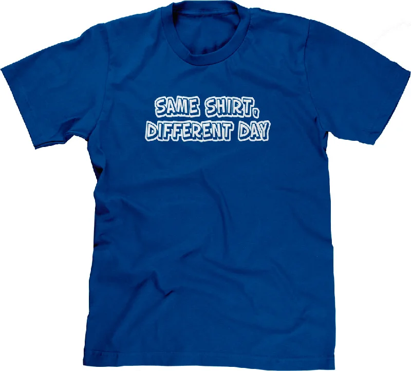 Same Shirt, Different Day T-Shirt Welt Pockets Slit Pockets Flap Pockets