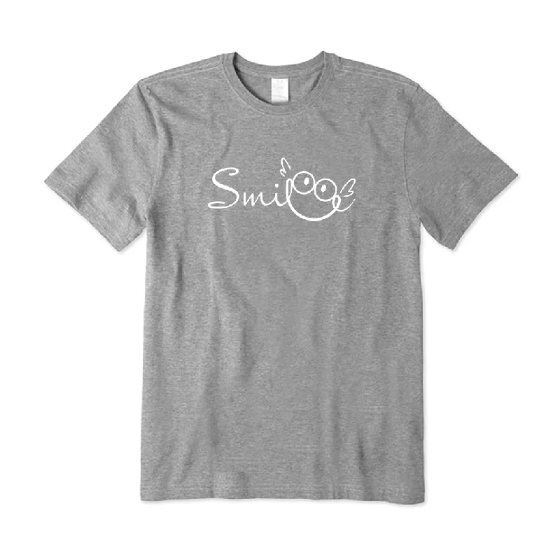 Smile Fishing T-Shirt Basic T-Shirt Crew Neck Short Sleeve