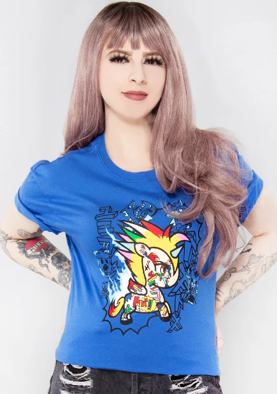 Toki Anime T-Shirt Collared Crew Neck Turtle Neck