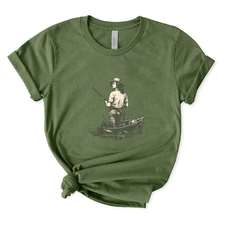 Vintage Fishing Women T-Shirt for Women Spandex Blend Rayon Blend Denim Blend