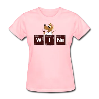"Wine Periodic Table" - Women's T-Shirt Terry Blend Velvet Blend Canvas Blend