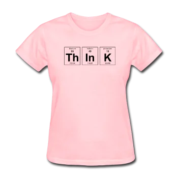"ThInK" (black) - Women's T-Shirt Terry Blend Velvet Blend Canvas Blend
