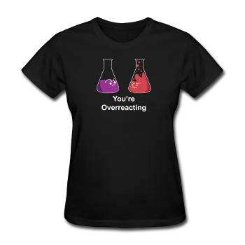 "You're Overreacting" - Women's T-Shirt Polka Dot Checkered Tartan