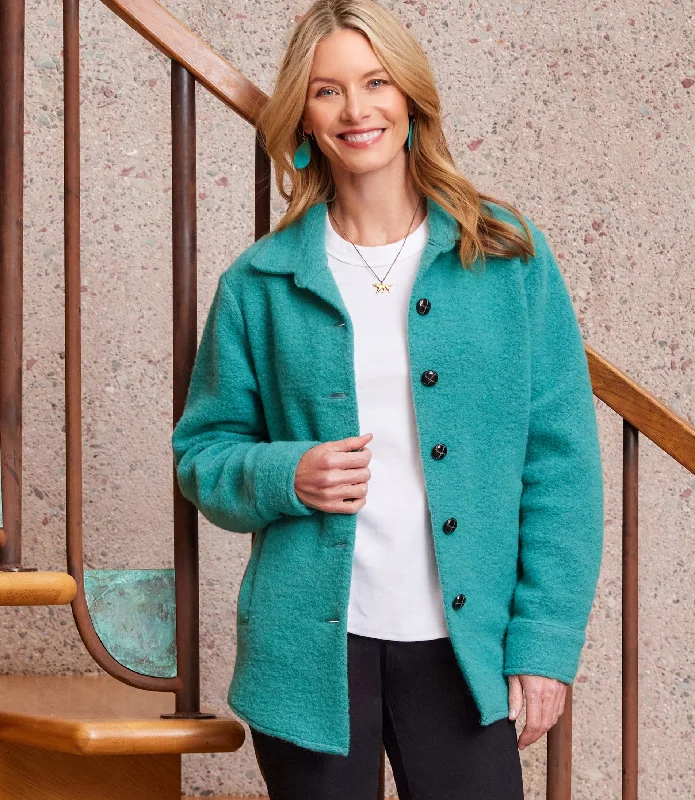 Brushed Shirt Jacket Insulated Jacket Fitted Jacket Loose Jacket
