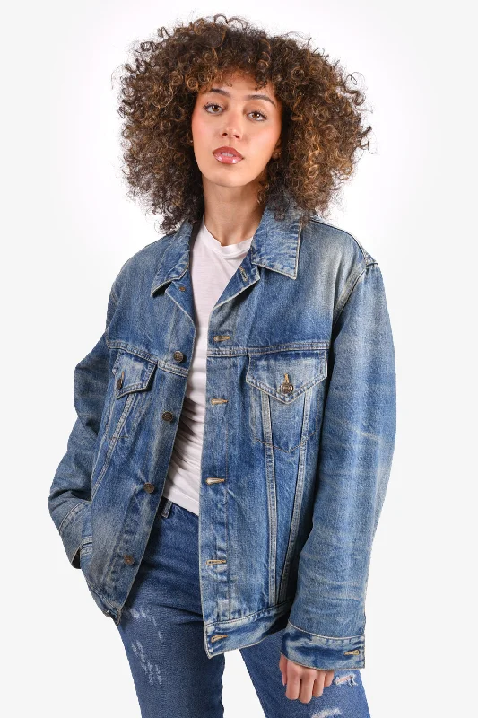 Gucci Denim 'Blind For Love' Jacket Size 46 Nylon Jacket Polyester Jacket Spandex Jacket
