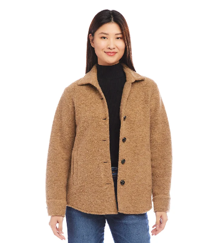 Petite Size Brushed Shirt Jacket Belted Jacket Elasticated Jacket Padded Jacket