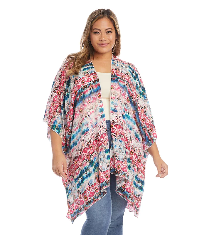 Plus Size Open Front Jacket Nylon Fabric Polyester Fabric Spandex Fabric