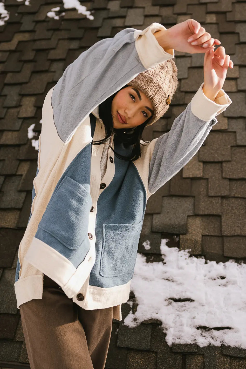 Alexis Colorblock Jacket Front Pockets Side Pockets Patch Pockets