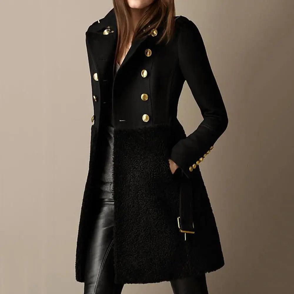 Casual slim slimming stitching jacket Trench Coat Raincoat Waterproof Jacket