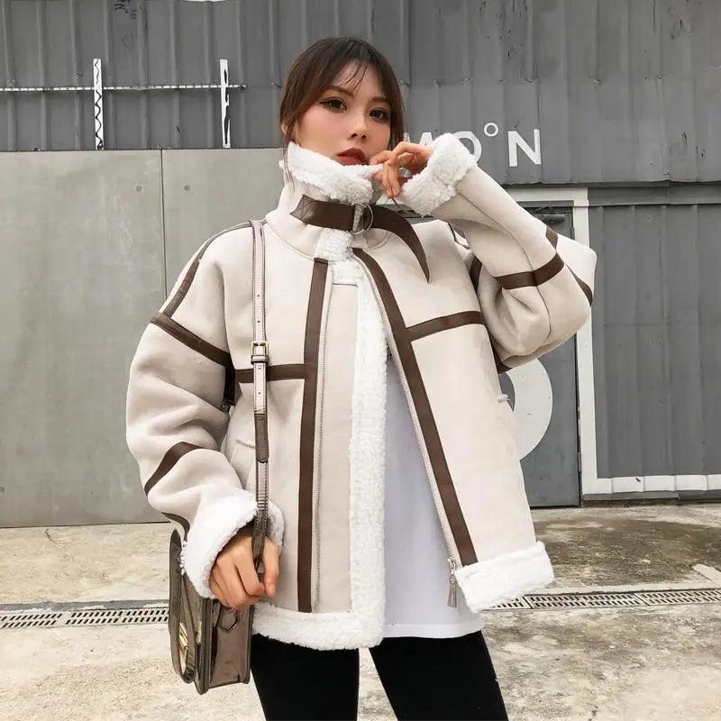 Deerskin velvet jacket Cardigan Sweater Pullover