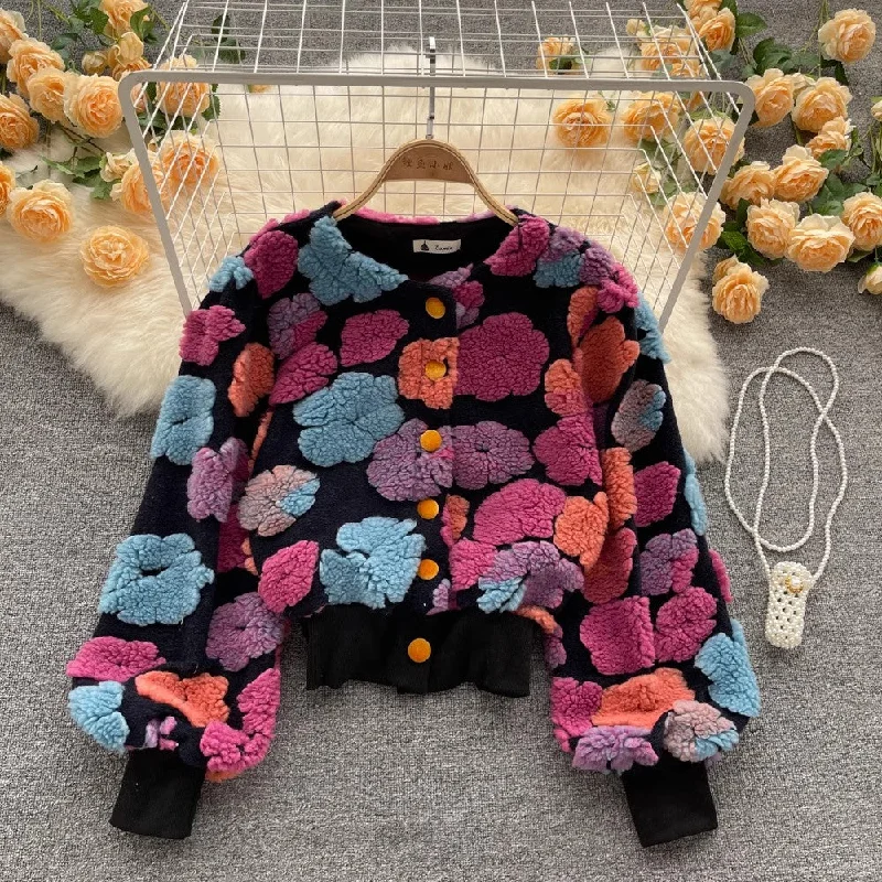 floral cardigan short jacket women S4486 Corduroy Jacket Velvet Jacket Brocade Jacket floral cardigan short jacket women S4486 Corduroy Jacket Velvet Jacket Brocade Jacket