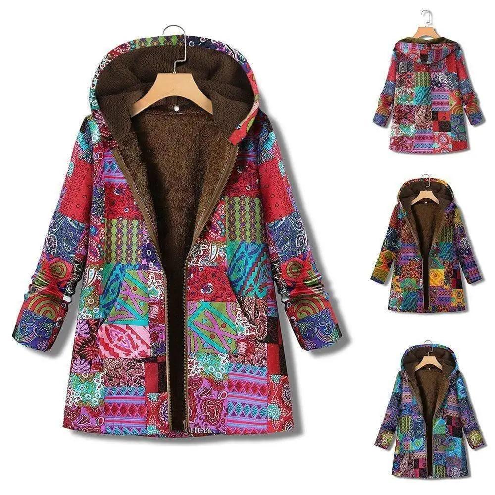 Ethnic style cotton-padded jacket Korean fashion Hooded Jacket Caped Jacket Shawl Collar Jacket Ethnic style cotton-padded jacket Korean fashion Hooded Jacket Caped Jacket Shawl Collar Jacket