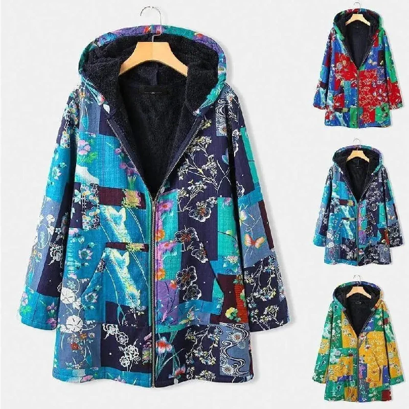 Loose long - sleeved cotton-padded jacket V-Neck Jacket Boat Neck Jacket Square Neck Jacket Loose long - sleeved cotton-padded jacket V-Neck Jacket Boat Neck Jacket Square Neck Jacket