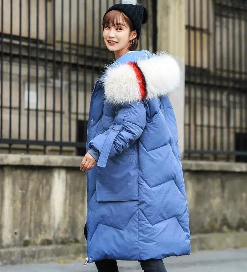Blue and white