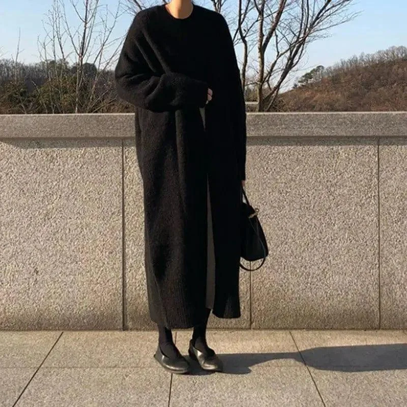 Over the knee thick knitted cardigan jacket women Rayon Jacket Velvet Jacket Corduroy Jacket Over the knee thick knitted cardigan jacket women Rayon Jacket Velvet Jacket Corduroy Jacket