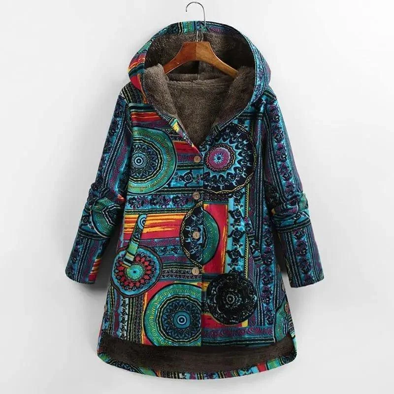Retro Ethnic Floral Print Plus Size Cotton Jacket Wool Jacket Cashmere Jacket Tweed Jacket Retro Ethnic Floral Print Plus Size Cotton Jacket Wool Jacket Cashmere Jacket Tweed Jacket