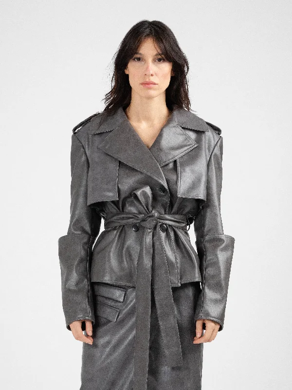 WERD vegan leather jacket One-Shoulder Jacket Off-the-Shoulder Jacket Asymmetrical Jacket