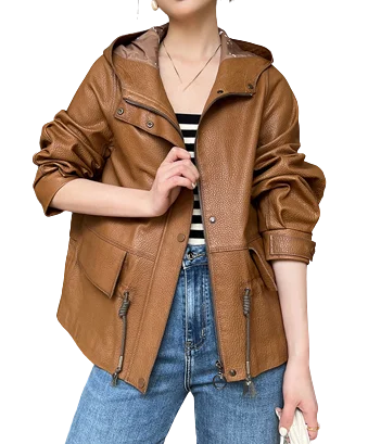 Womens Juliana Genuine Lambskin Leather Jacket Lace Jacket Ribbed Jacket Sequined Jacket