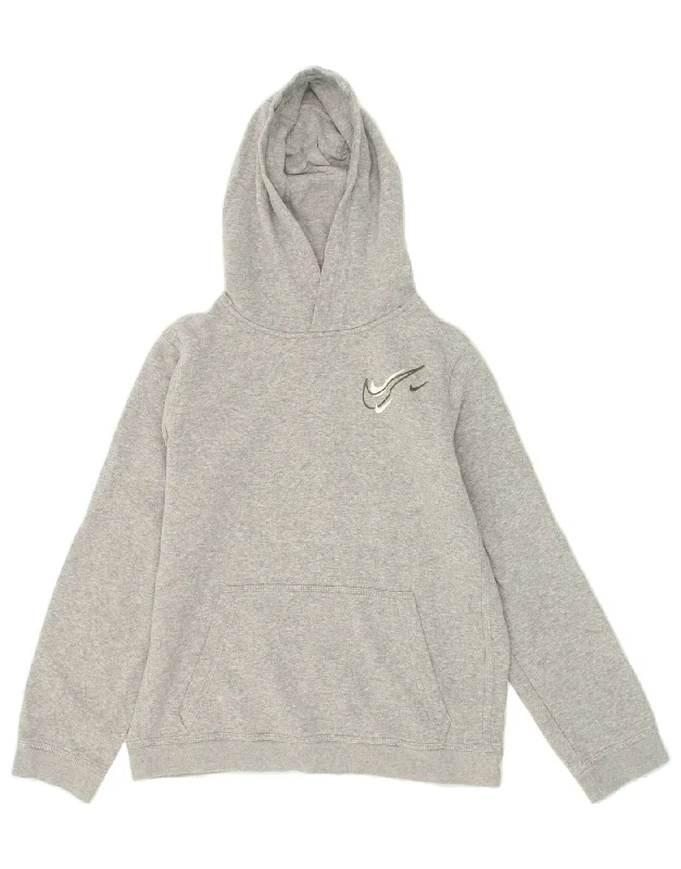ADIDAS Boys Graphic Hoodie Jumper 13-14 Years XL Grey Cotton Hoodie with Back Slit Movement Comfort ADIDAS Boys Graphic Hoodie Jumper 13-14 Years XL Grey Cotton Hoodie with Back Slit Movement Comfort