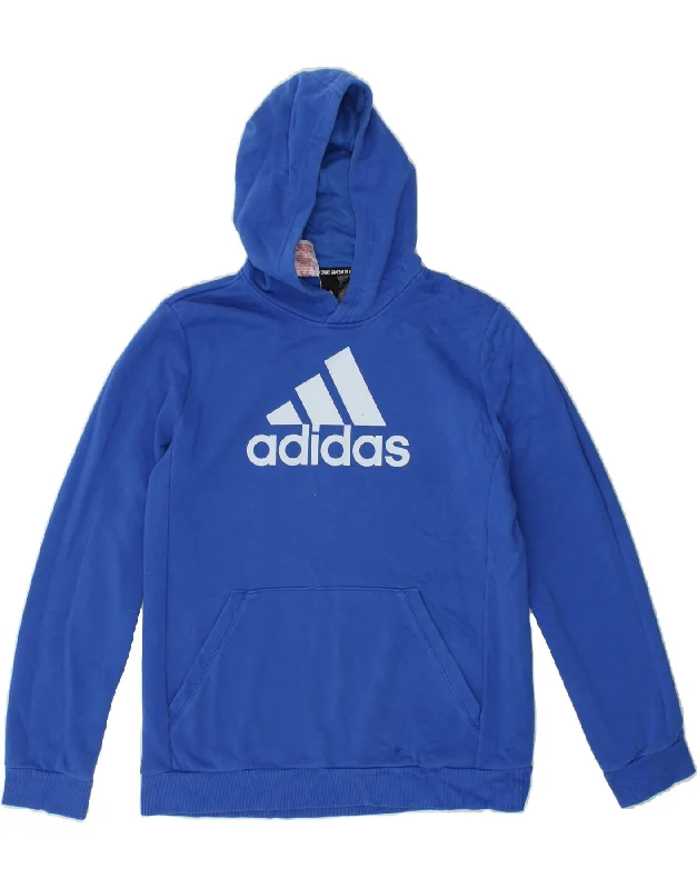 ADIDAS Boys Graphic Hoodie Jumper 15-16 Years Blue Hoodie with Illustration Artistic Creative ADIDAS Boys Graphic Hoodie Jumper 15-16 Years Blue Hoodie with Illustration Artistic Creative