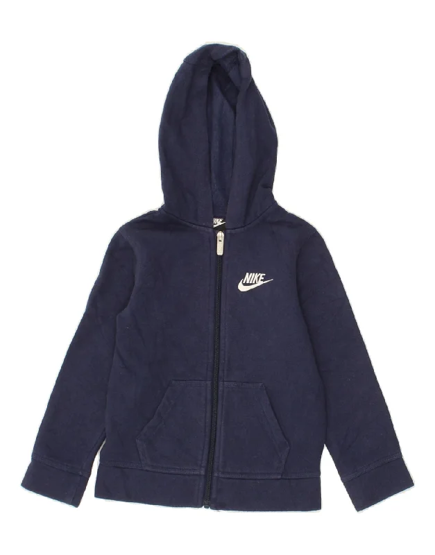 ADIDAS Boys Zip Hoodie Sweater 3-4 Years XS Navy Blue Cotton Hoodie with Hem Applique Textured Unique ADIDAS Boys Zip Hoodie Sweater 3-4 Years XS Navy Blue Cotton Hoodie with Hem Applique Textured Unique
