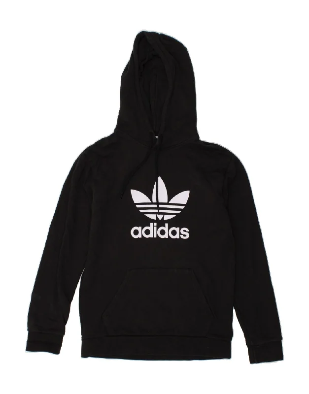 ADIDAS Mens Graphic Hoodie Jumper Small Black Hoodie with Hem Drawcord Adjustable Customizable ADIDAS Mens Graphic Hoodie Jumper Small Black Hoodie with Hem Drawcord Adjustable Customizable